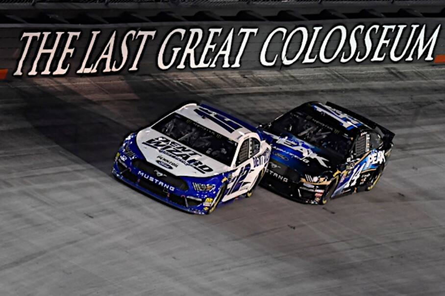 Team Penske's Ryan Blaney (#12) was 10th. Team Penske's Ryan Blaney (#12) was 10th.